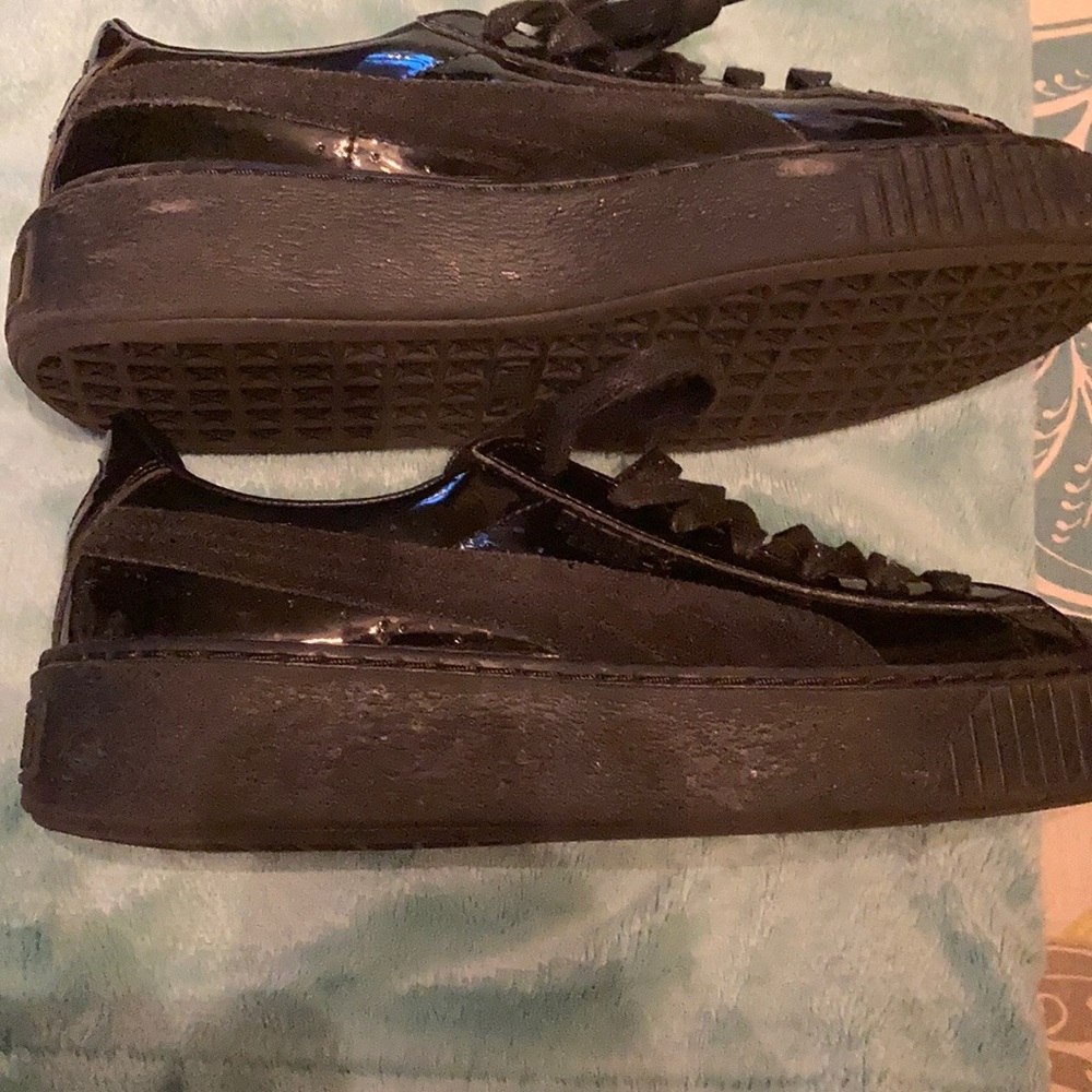 Black Puma Black patent leather look sneaker - Picture 5 of 5